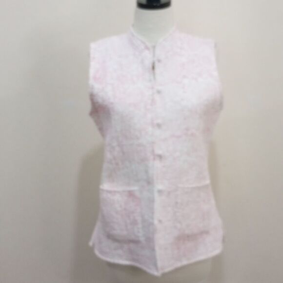 Vintage Handmade Quilted Cotton Reversible Vest - L - Picture 5 of 11